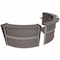 Linea Italia Reception Desk 71 in D X 46 in H, 11.9 ft W X Thermofused Laminate, Mocha ZUT297 - alternate 3